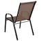Flash Furniture 5PK Brown Outdoor Stack Chair w/ Flex Material 5-JJ-303C-B-GG - alternate 9